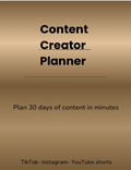 Content Creator Planner – Plan, Post & Repurpose Content