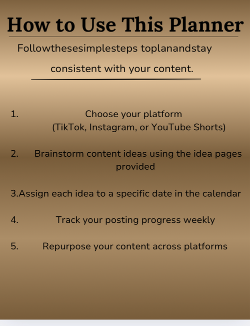 Content Creator Planner – Plan, Post & Repurpose Content